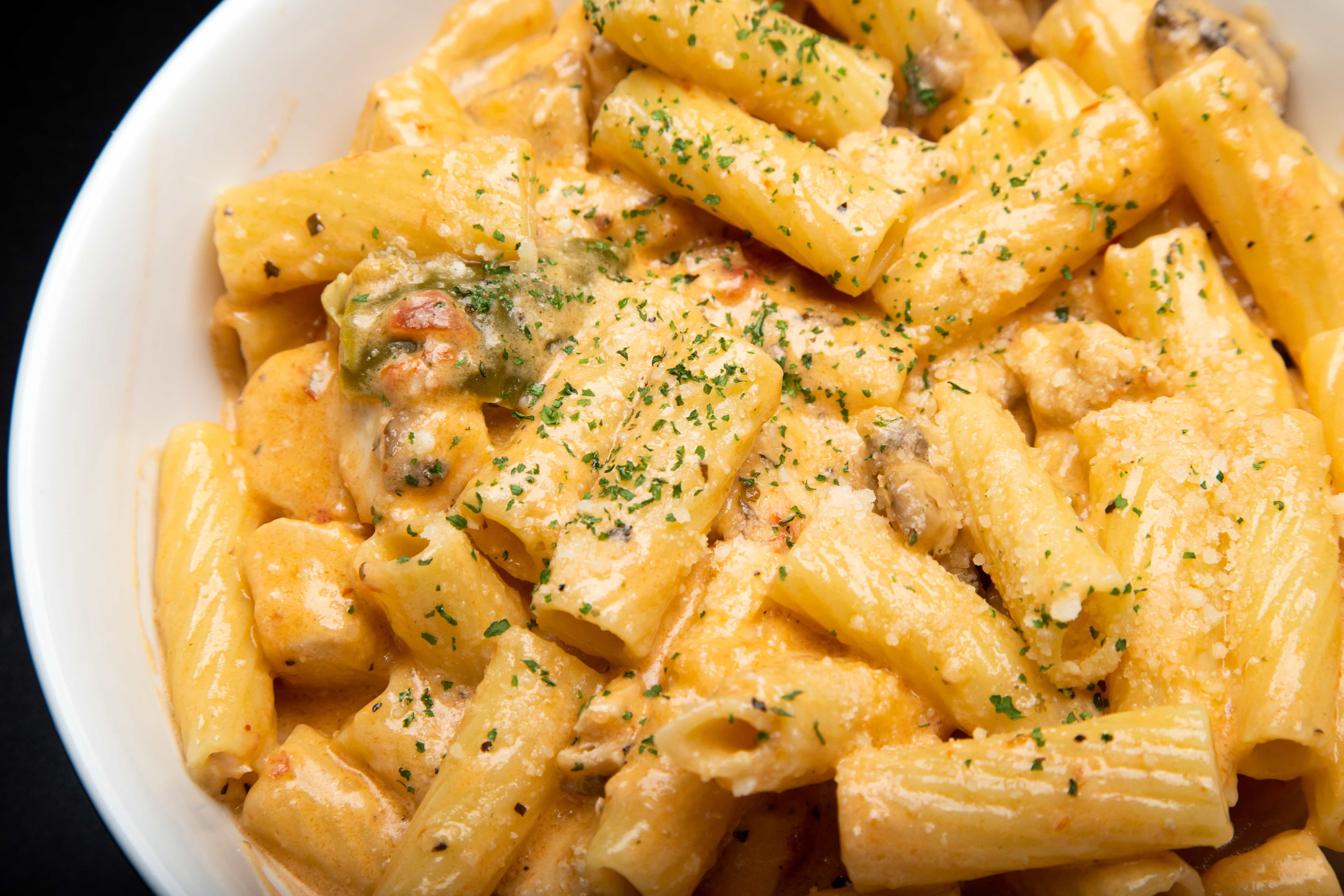 Famous Utica-style chicken riggies pasta